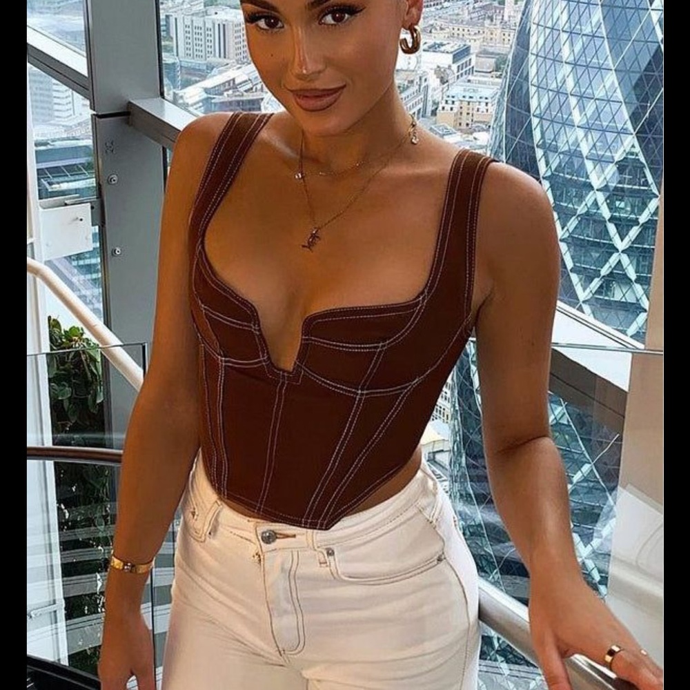 Whitefox She’s the One Bustier Top in Chocolate